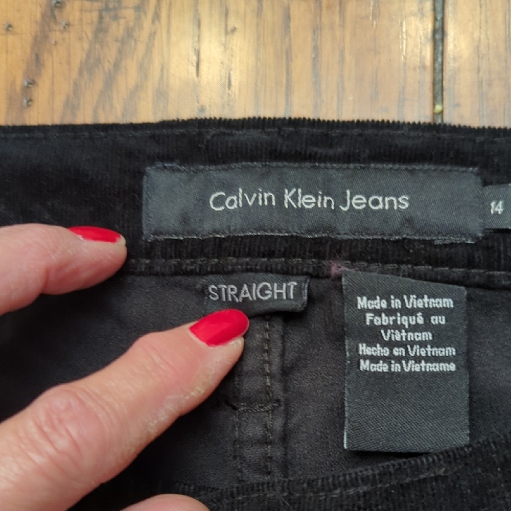 Calvin Klein Black Lightweight Coardaroy Jeans